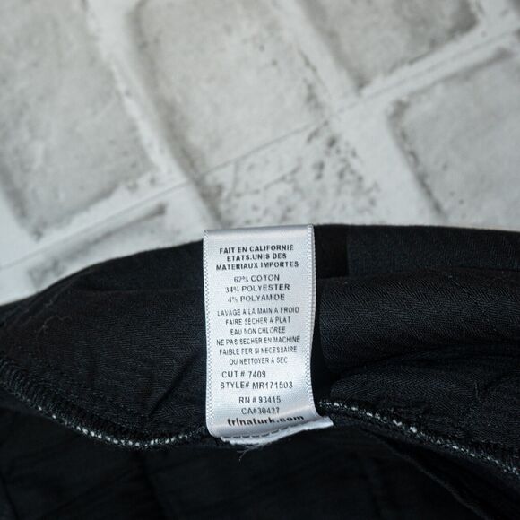 MR TURK Men's Slim fit Houndstooth Trouser Pants Black white size 36 - Picture 10 of 10